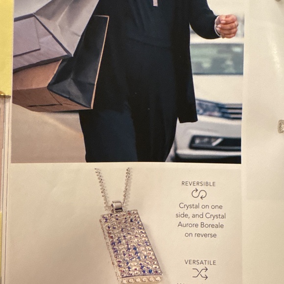 Touchstone Crystal “Myra Pendant”  is Reversible - Picture 2 of 3